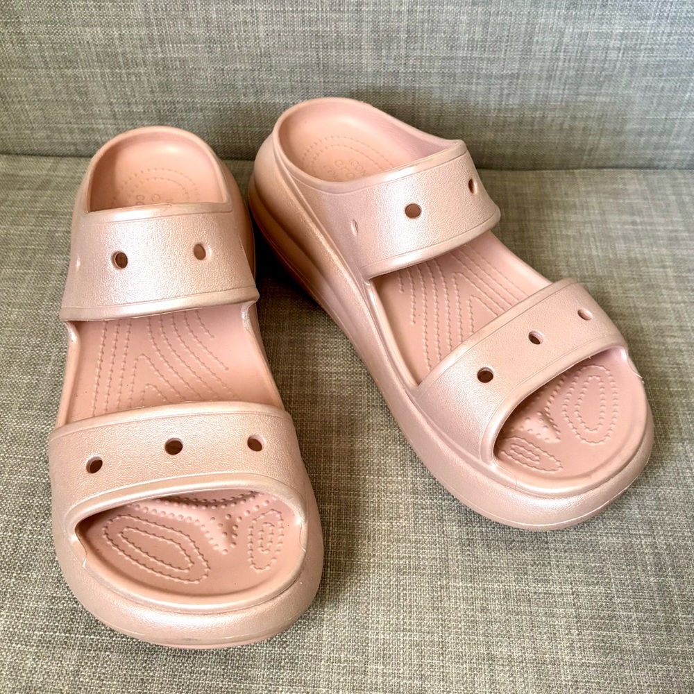 Crocs Crush Metallic Slide Sandals - Picture 2 of 5
